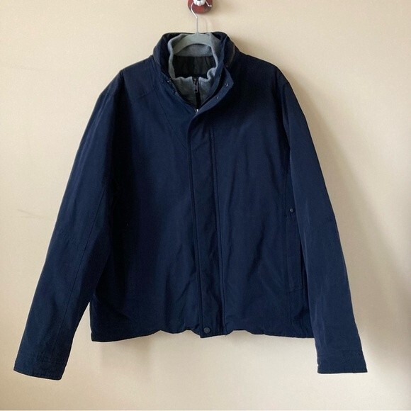 William Rast Men's Collared Navy and Gray Jacket Coat XL - Picture 2 of 14